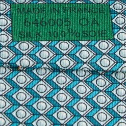 Hermes Blue Billiards Chalk Printed Silk Tie For Men -Deals Hermes Store luxury men hermes used accessories p594564 002