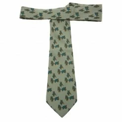 Hermes Green Horse Bridle Printed Silk Tie For Men -Deals Hermes Store luxury men hermes used accessories p59481 003
