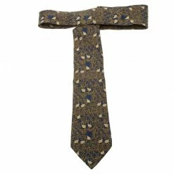 Hermes Blue Bird's Nest Print Silk Tie For Men -Deals Hermes Store luxury men hermes used accessories p59552 003