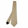 Hermes Beige Dot Patterned Silk Jacquard Tie For Men