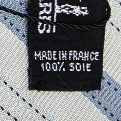Hermes Grey & Blue Diagonal Striped Silk Jacquard Tie For Men 9 Hermes Grey & Blue Diagonal Striped Silk Jacquard Tie For Men -Deals Hermes Store luxury men hermes used accessories p600513 003