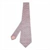 Hermes Pink Printed Silk Tie For Men