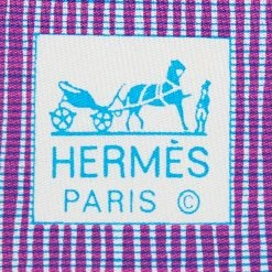 Hermes Purple Printed Silk Tie For Men -Deals Hermes Store luxury men hermes used accessories p600769 004