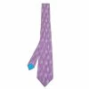 Hermes Purple Printed Silk Tie For Men -Deals Hermes Store luxury men hermes used accessories p600769 005