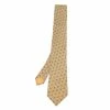 Hermes Yellow Geometric Floral Printed Silk Tie For Men -Deals Hermes Store luxury men hermes used accessories p600798 001