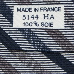 Hermes Black Striped Silk Tie For Men -Deals Hermes Store luxury men hermes used accessories p600807 004