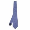 Hermes Blue Circle Patterned Silk Jacquard Tie For Men