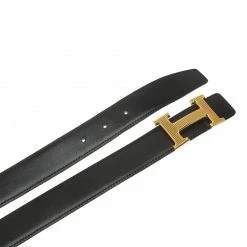 Hermes Black And Brown Leather H Buckle Reversible Belt 105 CM For Men -Deals Hermes Store luxury men hermes used accessories p60684 003