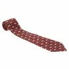 Hermes Red Sheep Print Silk Tie For Men