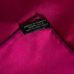 Hermes Magenta Silk Pocket Square For Men -Deals Hermes Store luxury men hermes used accessories p612662 002
