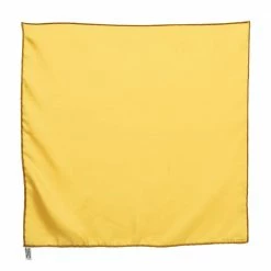 Hermes Yellow Silk Pocket Square For Men
