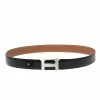 Hermes Black/Gold Box And Togo Leather H Buckle Reversible Belt 95CM For Men