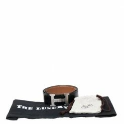 Hermes Black/Gold Box And Togo Leather H Buckle Reversible Belt 95CM For Men -Deals Hermes Store luxury men hermes used accessories p614785 007