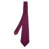 Hermes Dark Onion Pink Printed Silk Tie For Men -Deals Hermes Store luxury men hermes used accessories p614835 001