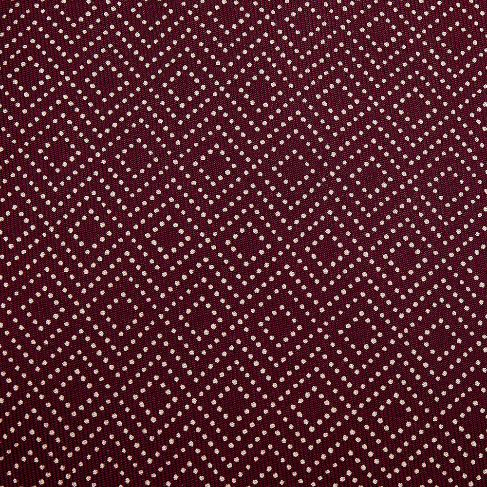 Hermes Burgundy Printed Silk Tie For Men 4 Hermes Burgundy Printed Silk Tie For Men - Image 2
