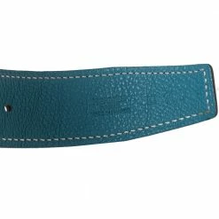 Hermes Black/Blue Jean Box And Togo Leather Quizz Reversible Buckle Belt 100CM For Men -Deals Hermes Store luxury men hermes used accessories p616944 004