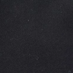 Hermes Hermès Black Herringbone Patterned Jacquard Silk Tie For Men -Deals Hermes Store luxury men hermes used accessories p653105 005