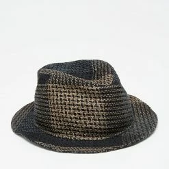 Hermes Blue & Beige Hemp Claudio Hat For Men