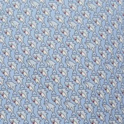 Hermes Light Blue Dolphin Printed Silk Tie For Men -Deals Hermes Store luxury men hermes used accessories p676002 002