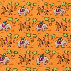 Hermes Orange Animal Printed Silk Tie For Men -Deals Hermes Store luxury men hermes used accessories p676009 005