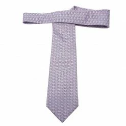 Hermes Lilac Printed Silk Tie For Men 9 Hermes Lilac Printed Silk Tie For Men -Deals Hermes Store luxury men hermes used accessories p83107 003