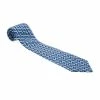 Hermes Blue Printed Silk Tie For Men -Deals Hermes Store luxury men hermes used accessories p83409 001