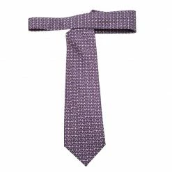 Hermes Purple Printed Tie For Men -Deals Hermes Store luxury men hermes used accessories p88863 003