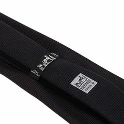 Hermes Black Silk Tie For Men -Deals Hermes Store luxury men hermes used accessories p88877 005