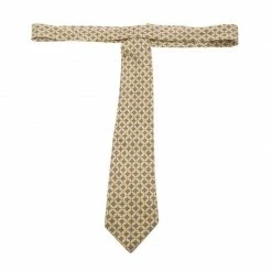 Hermes Multicolor Diamond Printed Silk Tie For Men -Deals Hermes Store luxury men hermes used accessories p90510 003