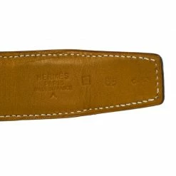 Hermes Black Porosus Crocodile Palladium Idem Belt 85 CM For Men -Deals Hermes Store luxury men hermes used accessories p93202 005