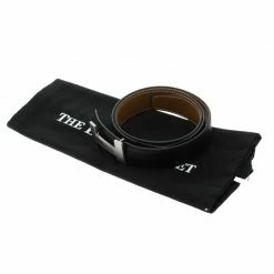 Hermes Black/Brown Box And Epsom Leather Quizz Buckle Belt 85 CM For Men -Deals Hermes Store luxury men hermes used accessories p97042 006