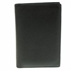 Hermes Black Leather Card Holder For Men