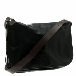 Hermes Black Box Calf Leather Barda Messenger Bag For Men -Deals Hermes Store luxury men hermes used bags p105072 003