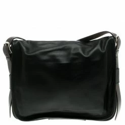 Hermes Black Box Calf Leather Barda Messenger Bag For Men -Deals Hermes Store luxury men hermes used bags p105072 004