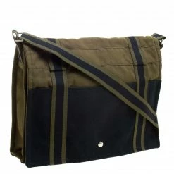Hermes Black/Green Canvas Fourre Tout Besace Messenger Bag For Men -Deals Hermes Store luxury men hermes used bags p110407 003