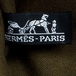 Hermes Black/Green Canvas Fourre Tout Besace Messenger Bag For Men -Deals Hermes Store luxury men hermes used bags p110407 009