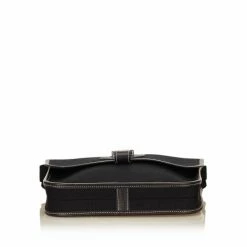 Hermes Black Canvas Mini Buenaventura Messenger Bag For Men -Deals Hermes Store luxury men hermes used bags p123110 004