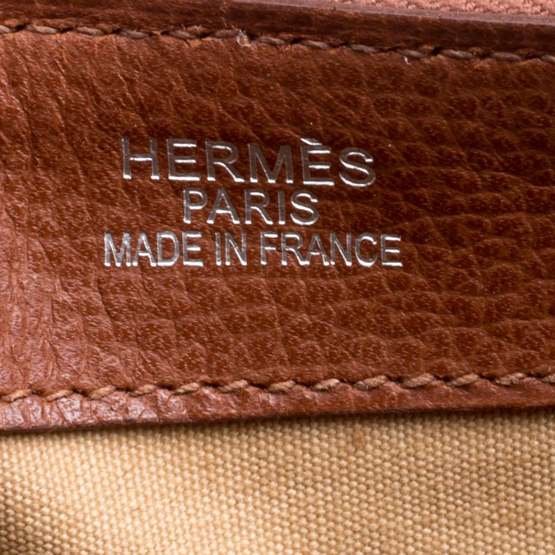 Hermes Brique Evergrain Leather Paris Bombay 50 Duffle Bag For Men 11 Hermes Brique Evergrain Leather Paris Bombay 50 Duffle Bag For Men - Image 9