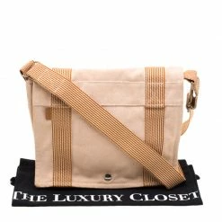 Hermes Orange Canvas Vassus Messenger Bag For Men -Deals Hermes Store luxury men hermes used bags p186515 004