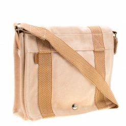Hermes Orange Canvas Vassus Messenger Bag For Men -Deals Hermes Store luxury men hermes used bags p186515 006