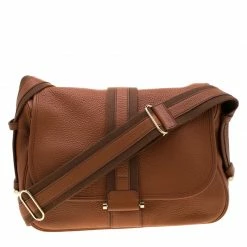 Hermes Etrusque Clemence Leather Bourlingue Messenger Bag For Men