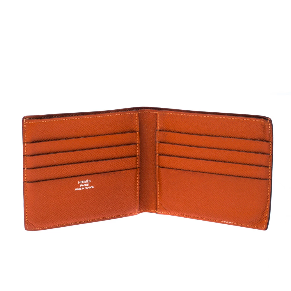 Hermes Orange Epsom Leather MC² Copernic Wallet For Men 4 Hermes Orange Epsom Leather MC² Copernic Wallet For Men - Image 2