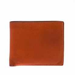 Hermes Orange Epsom Leather MC² Copernic Wallet For Men