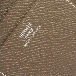 Hermes Sauge Epsom Leather MC² Euclide Card Holder For Men -Deals Hermes Store luxury men hermes used bags p310643 010