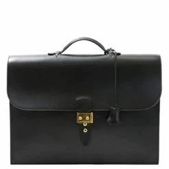 Hermes Black Box Leather Sac A DÃ©peches 41 Bag For Men