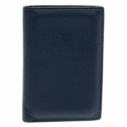 Hermes Blue De Malte Euclide Epsom MC2 Card Holder For Men