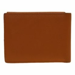 Hermes Orange Leather Bi-Fold Wallet For Men -Deals Hermes Store luxury men hermes used bags p43541 0005