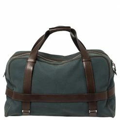 Hermes Blue/Brown Canvas And Leather Medium Arion Bag For Men