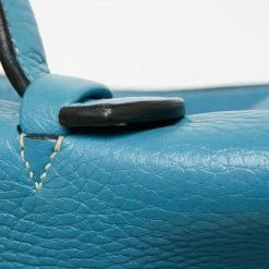 Hermes Bleu Jean Clemence Leather Sac A Depeches 38 Briefcase For Men -Deals Hermes Store luxury men hermes used bags p641402 010