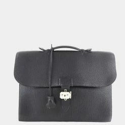 Hermes Sack Adepesh 38 Togo Black H Men's Bag For Men
